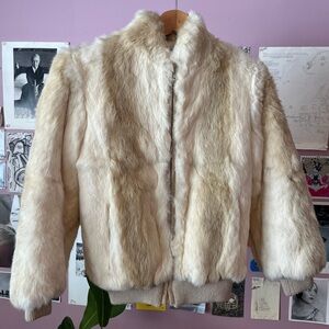 Blonde Rabbit Fur Coat